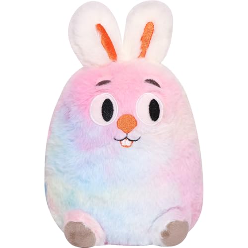 Image of yohica Easter Bunny Plush Toy, Bunny Plush Toys Decorations Cute Animal Bunny Stuffed Doll Easter Basket Stuffers Party Favors Gift for Girls Boys (caihongtuzi)
