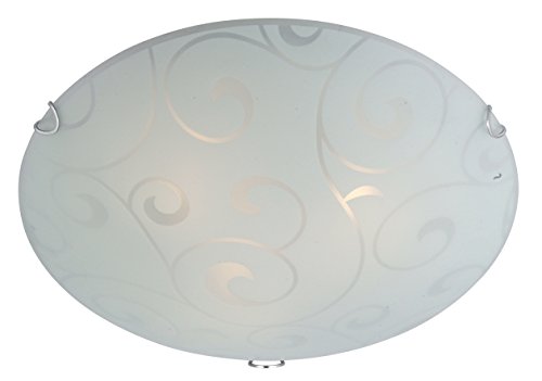 Globo 40400-3 - PLAFONIERA VETRO CHIARO-SATINATO DISEGNO 3X60W E27