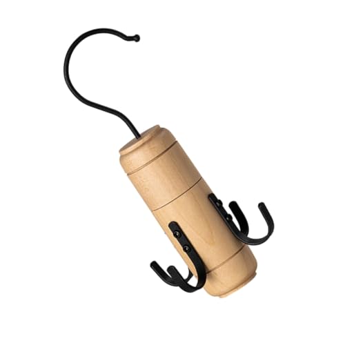 TOGEVAL Organizador para Cinturones y Pañuelos de Madera con Gancho Giratorio Soporte Resistente para Armarios y Diseño U Antideslizante Ahorro de Espacio Multifuncional