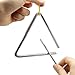 Murtenze 5 Inch Musical Steel Triangle Percussion Instrument, Triangle Hand Percussion with Striker for Music Learning, Teaching, Kids, Adults