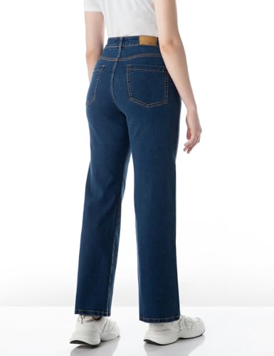 Image of INKD Women's Wide Leg Jeans - High-Rise | Stretchable | Enzyme Wash | Classic 5 Pocket Styling | Jeans for Women (Available in Plus Sizes)