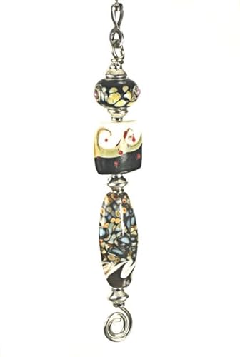 Trace Ellements Colorful Glass Confetti Art Beads with White Waves Ceiling Fan Pull Chain