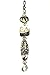 Colorful Glass Confetti Art Beads with White Waves Ceiling Fan Pull Chain
