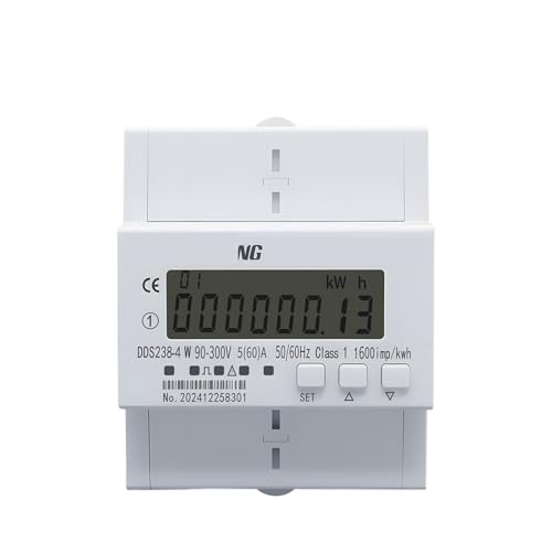 Compteur d'énergie monophasé contre les surtensions avec coupure automatique 60A