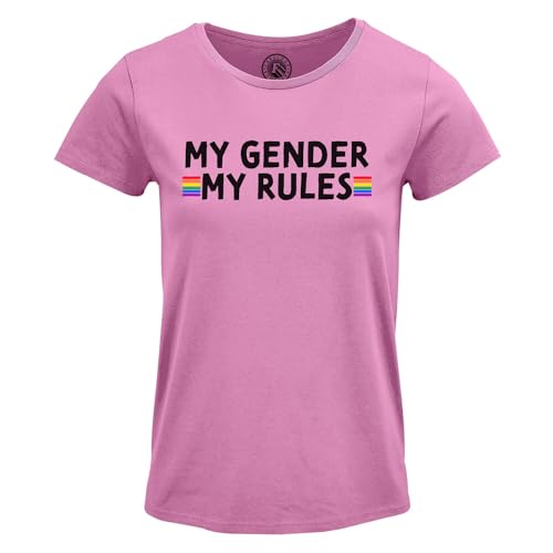 T-Shirt LGBTQ+ Femme Col Rond My Gender My Rules Mode Lesbienne et Gay