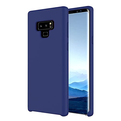 Image of LIRAMARK Liquid Silicone Soft Back Cover Case for Samsung Galaxy Note 9 (Blue)