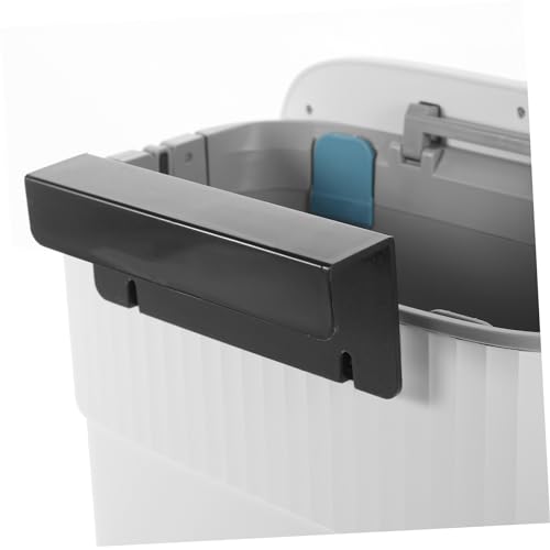 Caneca de basura rectangular blanca colgante de 7 L miniatura 2