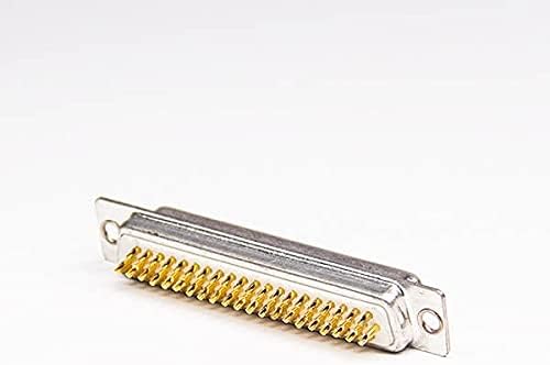 Elecbee 62 Pin High Density D sub Connector Female 180 Degree Solder Type White