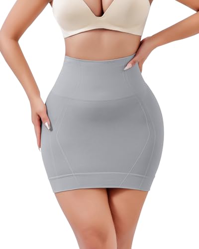Image of Slip Dress for Women Seamless half slip with non slip strip Shapewear Dress Under Dress Tummy Control Slip Dress