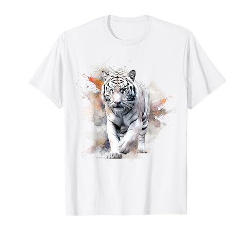 Œuvre d'art pour Amoureux du Tigre Blanc | Motif Tigre Animal T-Shirt