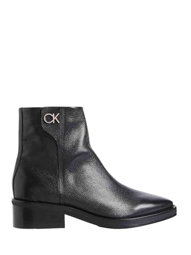 Bottines Calvin Klein Femme Noir Hw0hw01749 chaussure montante de marque en cuir noir