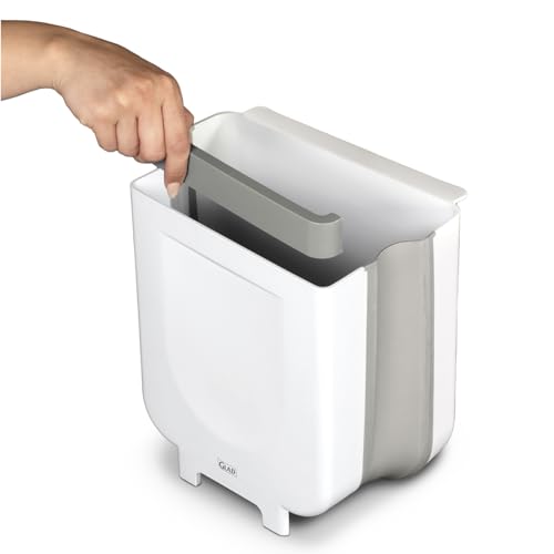 Glad Roomate Collapsible Waste Bin | Compact Travel Trash Can with Space-Saving Expandable Design | Indoor and Outdoor Disposal Basket, 2 Gallon, White - image 6