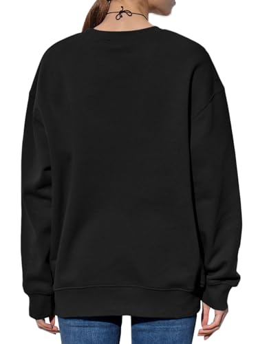 Image of Langwyqu Women's Oversized Sweatshirt Los Angeles California Crewneck Long Sleeve Casual Loose Pullover Tops