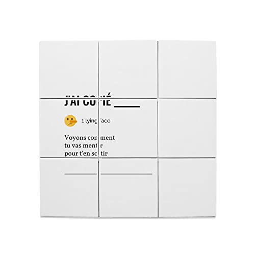 Carreaux céramique 45x45 cm avec design humour jargon office email