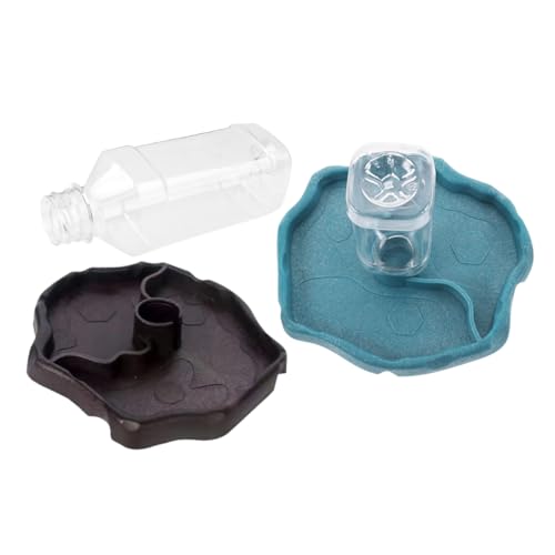 FONDOTIN 2個爬虫類用自動給水器 耐久性プラスチック製 水入れ 餌皿兼用 カメ ヤモリ トカゲ対応 給水洗浄簡単 メンテナンス便利