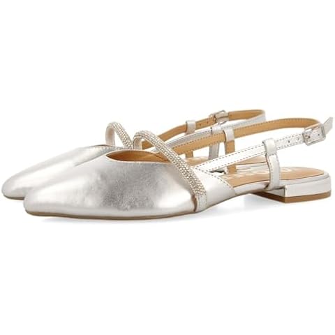 Ballerines GODRANO en Cuir Argenté Cover