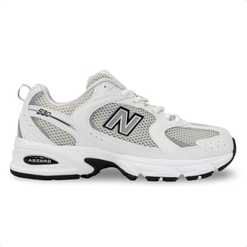 Tenis New Balance 530 Unisex, Branco/Prata, 42