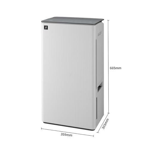 Image of Sharp Dehumidifier with Plasmacluster, Dual Louver, Wide Airflow, Spot Drying, Shoes Drying, Area Cover - 830 ft, DW-T30HM-W