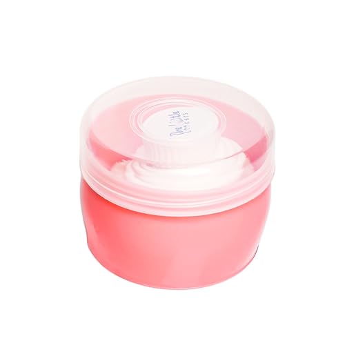 Image of THE LITTLE LOOKERS Portable Baby Skin Care Baby Powder Puff with Box Holder Container for New Born Baby Face and Body (Pink)