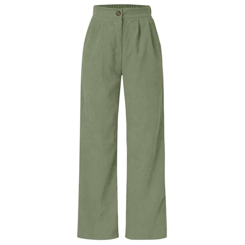 Pantalon velours côtelé femme jambe large droite confortable en coton 2026