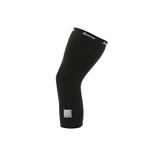 Santini Black Totum Pair Of Cycling Leg Warmers (Xs/S, Black)