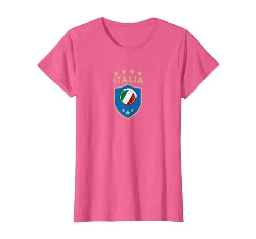 Italy Soccer - Italian Italia Flag Football Player T-Shirt, Women, Pink Heather, X-Small