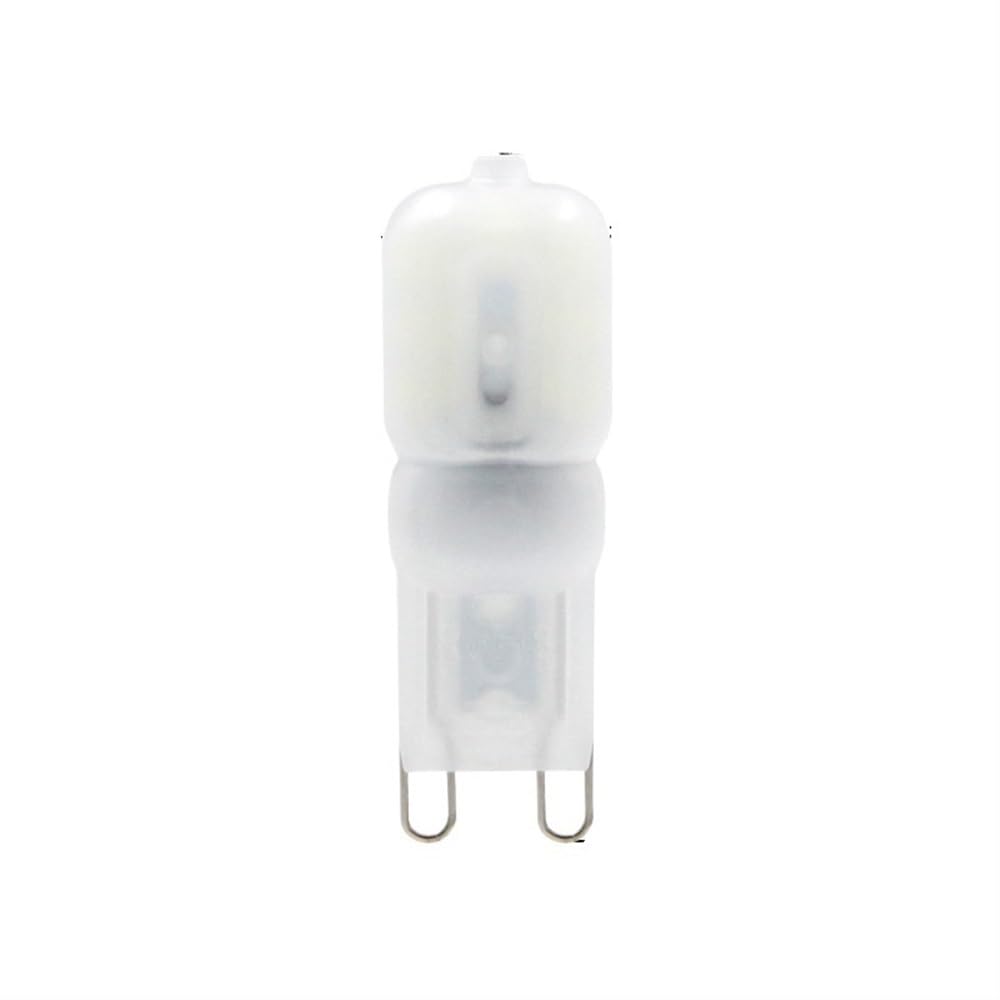 YSJX Lighting, Confezione da 20, Lampadina a LED Faretto G4/G9 AC220V 2W SMD2835 Lampadario a LED con copertura trasparente/lattiginosa(Cold White,G9 220V Milky)