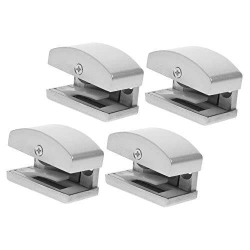 Doitool 16 Pcs Door Swing Stopper Push And Pull Aluminum Alloy Silver Shower Door Guide Adjustable Base #TOP2