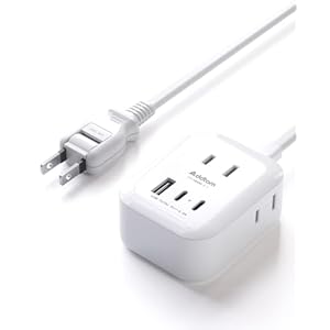 【本日最終日】【旅行にも】Addtam 国内・海外両用薄型電源タップ 3個AC口 2個Type-C 1個Type-A 999円！プライム会員は送料無料！