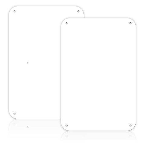2-Pack White Blank Sign Metal, 10"x 7" Blank Aluminum Sign for Indoor Outdoor Cover