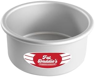 Fat Daddio's PRD-63 Anodized Aluminum Round Cake Pan, 6 x 3 inch