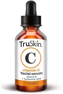 TruSkin Vitamin C Serum for Face & Eye Area, Anti Aging Serum with Hyaluronic Acid, Vitamin E, Organic Aloe Vera and Jojoba Oil, Hydrating & Brightening Serum for Dark Spots, Fine Lines and Wrinkles, 1 fl oz