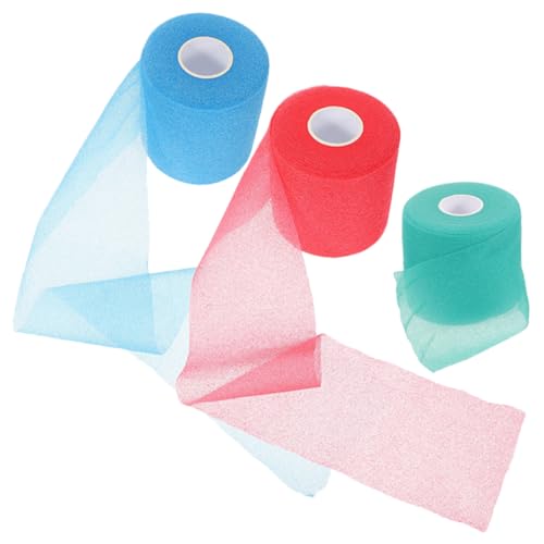 KOMBIUDA Athletic Tape Wraps 3 Rolls Elastic Cuttable Skin-Friendly for Sports Injuries Joint Support Training