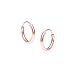 Endless Hoop Earrings Sterling Silver – Rose Gold Flashed 8mm x 1mm Silverline Jewelry