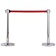 2-Stück-Set FLEXIBARRIER Personenleitsystem Absperrständer Krom -ECOLINE- 2m Gurtlänge *rot*, Absperrständer, Absperrband, Absperrpfosten