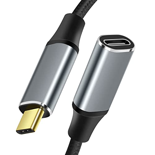Saisn USB C auf USB C Verlängerungskabel, USB C Stecker auf Buchse, Verlängerungskabel, Nylon, geflochten, Typ-C 3.1 Gen2, 10 Gbit/s, unterstützt 100 W PD Schnellladung, Handy, 1.8 m Cover