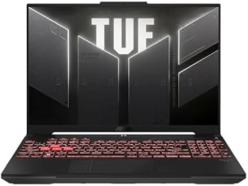 TUF Gaming A16 Laptop: AMD Ryzen 5 7535HS, NVIDIA GeForce RTX 4050, 16GB DDR5 RAM, 512GB PCIe SSD, 16" Full HD+ (1920x1200) 144Hz Display, Windows 11