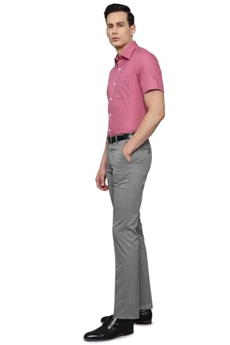 Image of Louis Philippe Men's Slim Fit Everyday Smart Wear Comfort Stretch Work Ready Solid Formal Trouser