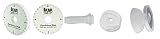 Kumi Handle Kit - 2 Kumihimo Disks, 1 Regular & 1 Thick, 1 Clear Ergo Handle Plus 8 Weighted Bobbins