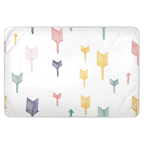 BOESI Doodle Colorful Arrow Pattern Waterproof Pads for Bedwetting and Incontinence, Reusable Pads, Reusable Diaper Pads for Bed, Sofa, Travel