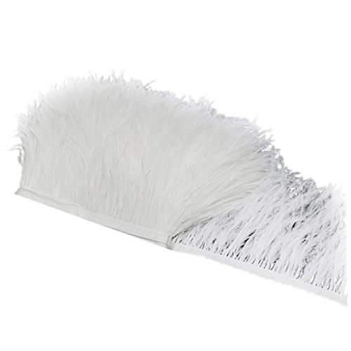 1 metro con piume di struzzo, 8 - 10 cm, bordo a