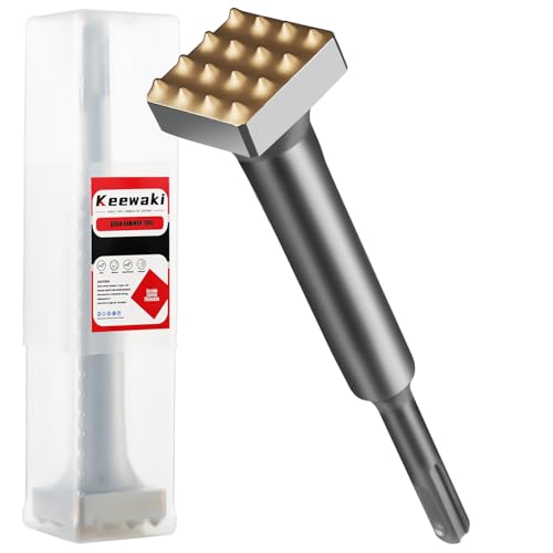 Keewaki SDS Plus Bush Hammer Tool – 16 Welded Carbide Tips, 1-3/8