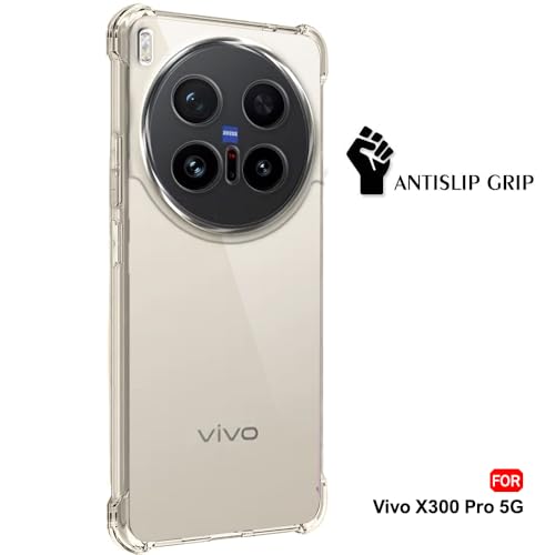 Image of TheGiftKart Crystal Clear Back Cover Case for Vivo X300 Pro 5G | Shockproof Soft TPU Case | Cushioned Edges for Ultimate Protection Back Cover Case for Vivo X300 Pro 5G (TPU, Transparent)