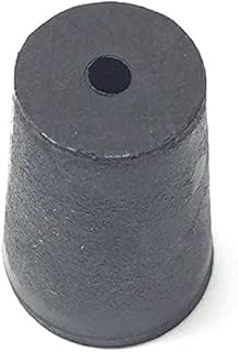 Black, Rubber, PK 40,Stopper 25 mm Neck Size, 25 mm Height,2040-0-1H