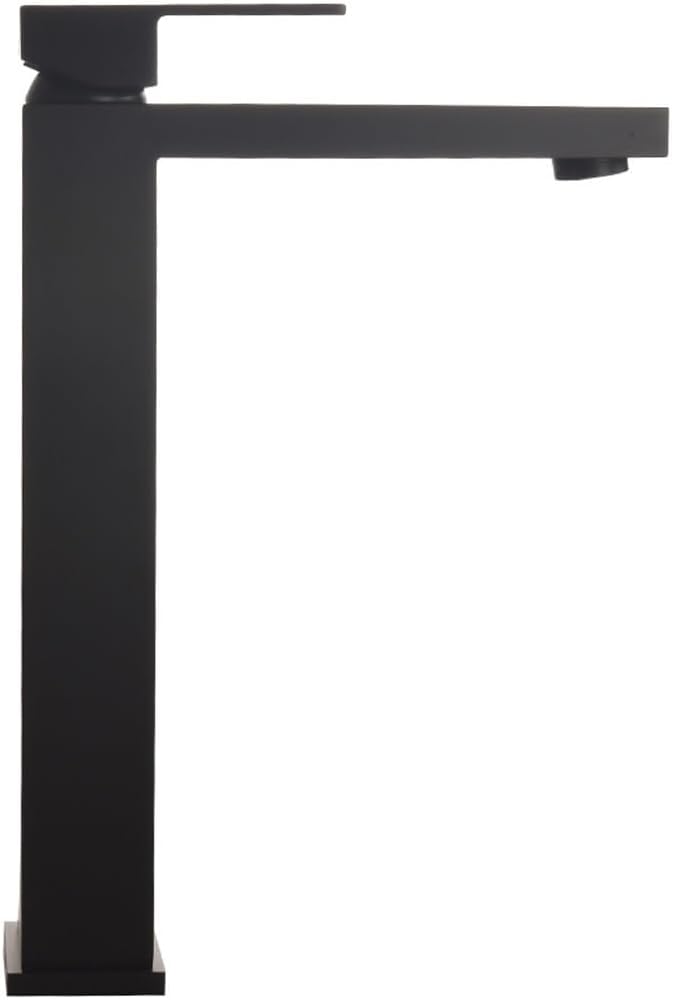 Square Basin Faucet High Low Platform Under Cold and Hot Water