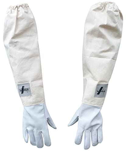 Guantes de apicultor AGS pequeños: guantes de piel de cabra y protección para apicultura