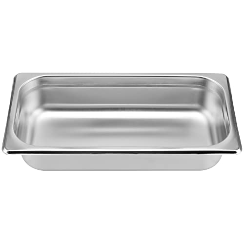 Sinjeun 6 Pack 1/3 Size Steam Pan, Commercial Stainless Steel Pan Steam Table Pan For Restaurant, Hotel, Catering, Silver #TOP3