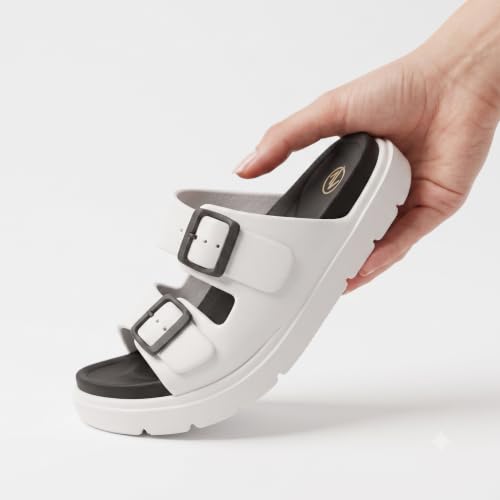 Image of ZELYA Men's Double Buckle Comfort Slide Sandals