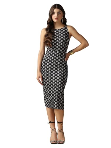 Vêtement côtelé imprimé lycra Selvia noir et blanc style Western M