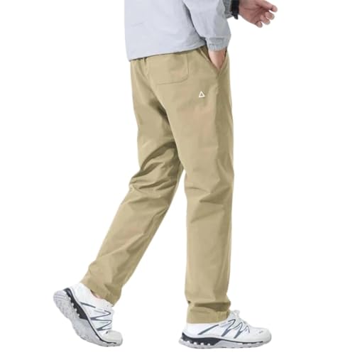 [BaliaumY] トレッキングパンツ メンズ 登山パンツ 超撥水 防風 通気 速乾 ストレッチ ズボン ロングパンツ ウエストゴム コンパクト 軽量設計 トレッキング ハイキング 登山 キャンプ 作業用 アウトドアウェア 多機能 快適(l,カーキ)